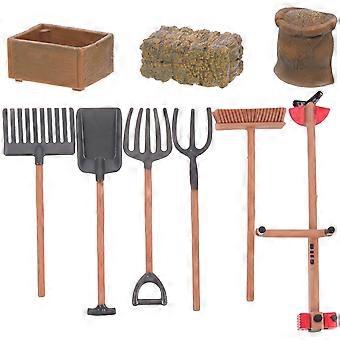 1Set Miniature Farm Tool for Kids Made of Plastic Assorted Color