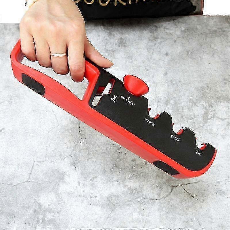 Kitchen Facilitative Sharpener Tool Angle Adjustable Five In One Knife Sharpener Black Red Professional 25-26