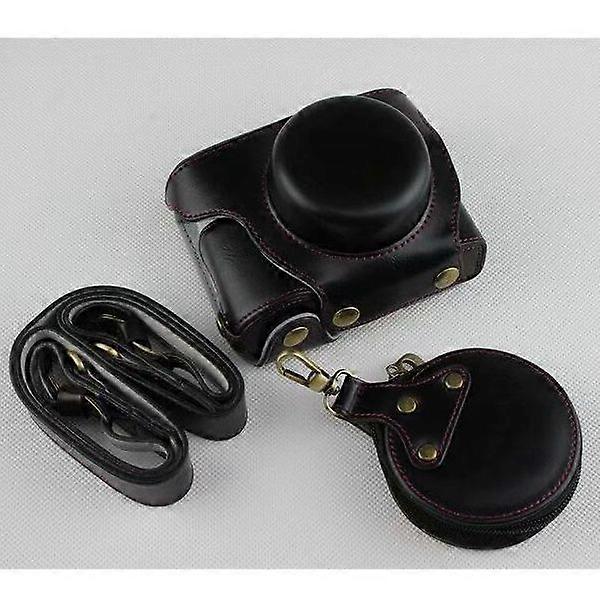 PU Leather Half Camera Case Bag Protector for Olympus E-PL9 EPL9 Camera