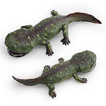 2Pcs Realistic Cretaceous Amphibian Model, PVC Koolasuchus Figure  Detailed Prehistoric Reptile Toy for Kids Ages 3+  Educational Animal Figurines & D