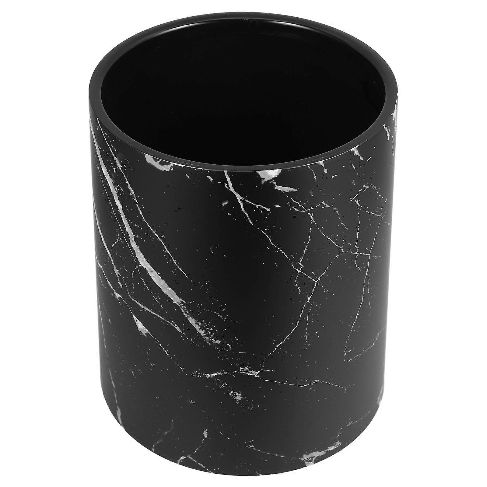 Garbage Bin Marble Pattern Wastebasket Plastic Trash Bin Bathroom Kitchen Trash Can