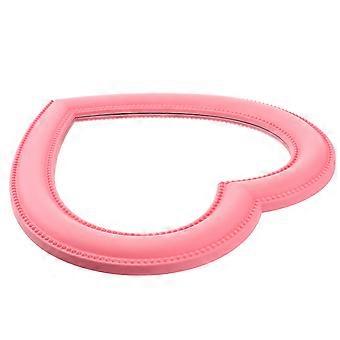 Pink Heart Shape Makeup Mirror 1Pcs Cosmetic Mirror for Women Dual Use