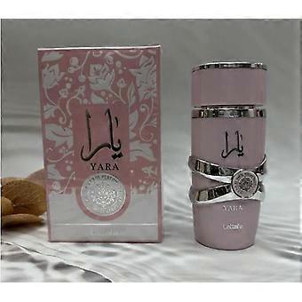 YARA Women's Perfume Bottle with Elegant Pink Design and Silver Accents