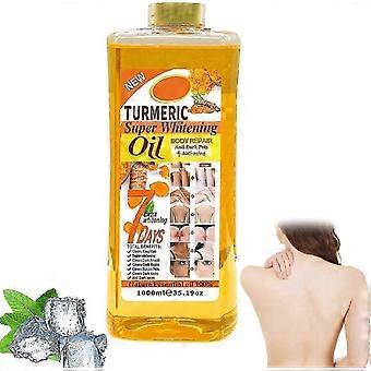 Óleo Corporal 2026, Óleo Corporal de Cúrcuma 7 Dias, Óleo Corporal de Cúrcuma para Rosto e Corpo, Óleo Essencial de Cúrcuma Natural para Massagem