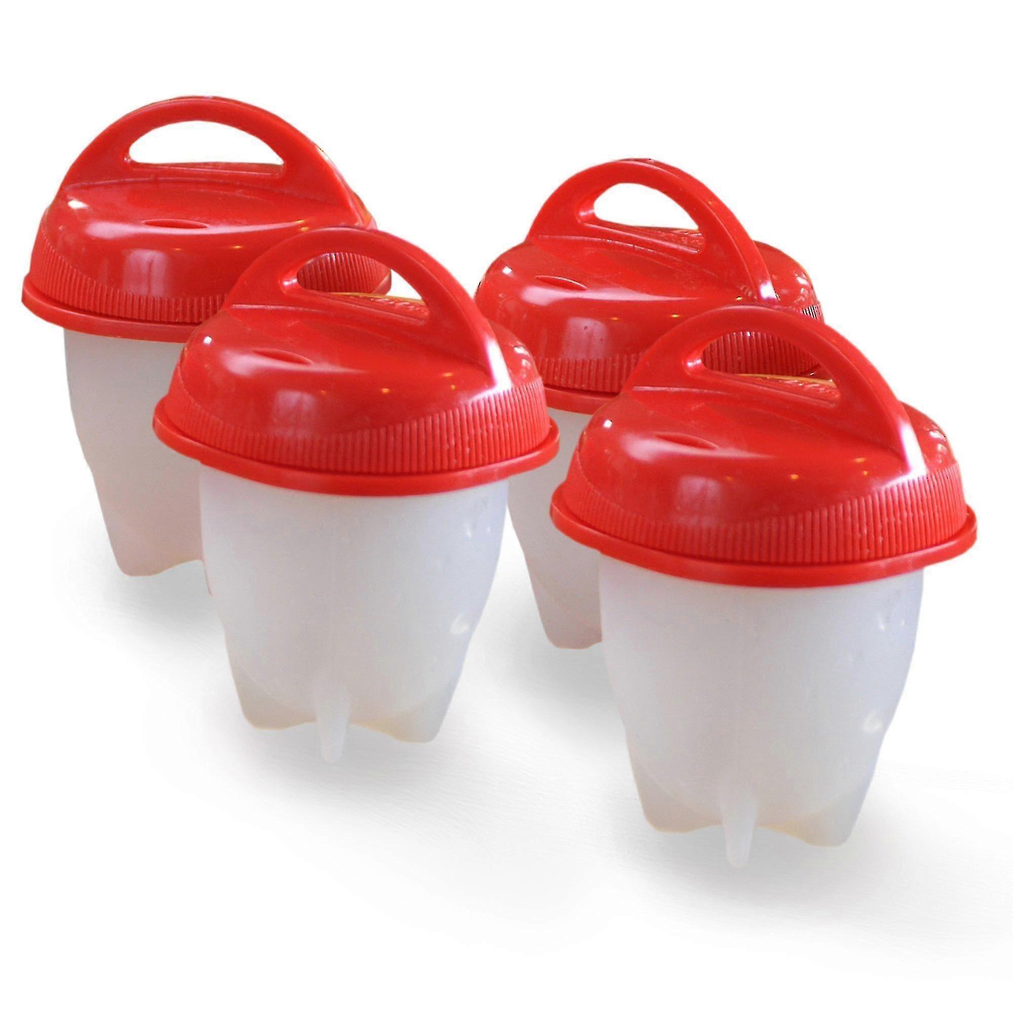 4pcs Egg Cooker - Hard Boiled Eggs Without The Shell, 4 Egg Cups