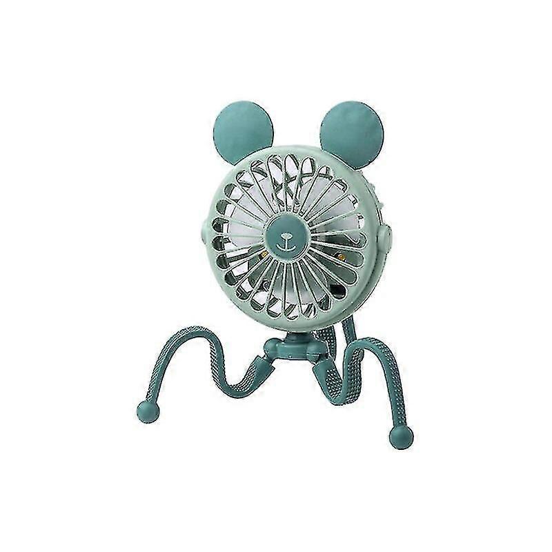 Round Ears Portable Mini Fan (green)