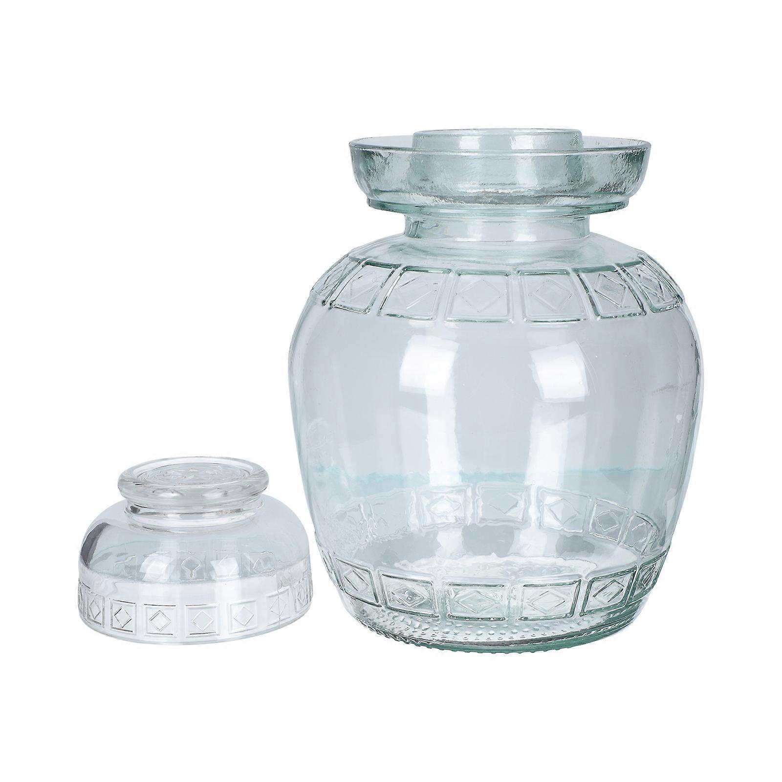 1Set Bubble Pickle Glass Jar for Kitchen Storage Sealing Container