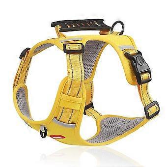 pet safety vest with breathable harness and handle