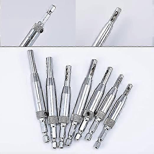 7 Piece Self Centering Hinge Drill Bit Set Woodworking Tools