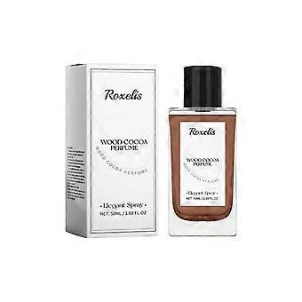 Roxelis Wood Cocoa Eau De Toilette, fragancia amaderada de nicho, fragancia fresca para citas, perfume ligero, elegante y con encanto para hombres, que evoca una atmósfera sensorial.