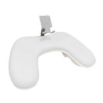 Nail Desk Hand Rest Pillow with Phone Holder, Butterfly Manicure Arm Rest with Stable Removable Base for Salon Use  White