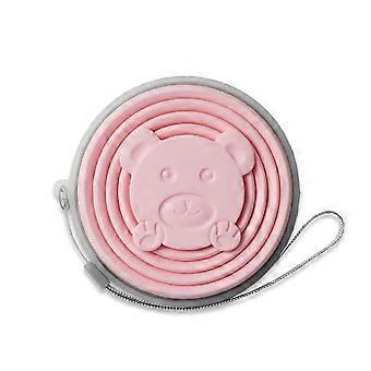 Silicone Collapsible Cups for Camping Travel, Small Portable Drinking Cup with Lids Reusable for Outdoor Hiking 270ml (Pink) 26-27