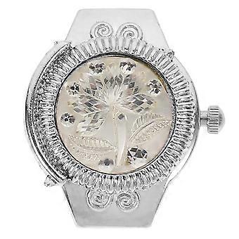 Decorative Finger Quartz Ring Watch for Decoration 1Pcs White Zinc Alloy Fashion