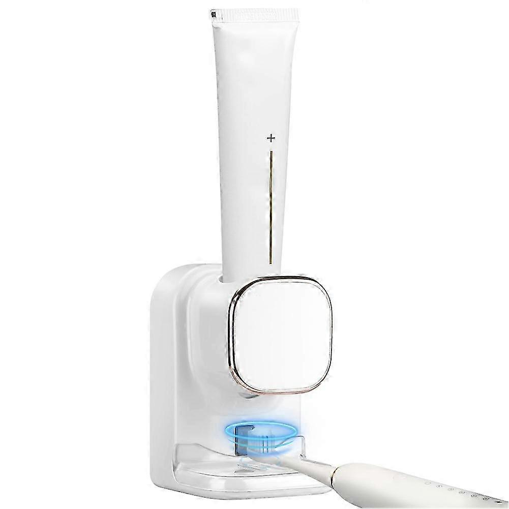 Automatic Toothpaste Dispenser compatible with Electric Toothpaste Dispenser Wall Mounted compatible with Bathroom,White