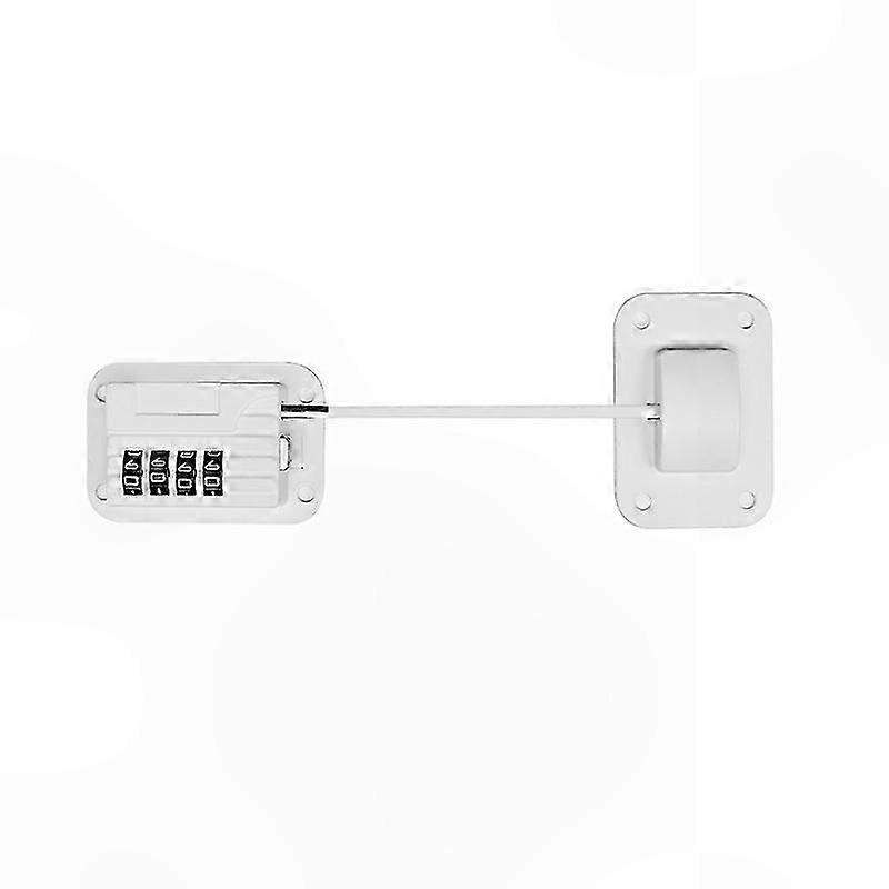 Window Restrictor Lock for Push-Pull Windows with Password Cable, Child Safety & Anti-Fall, White