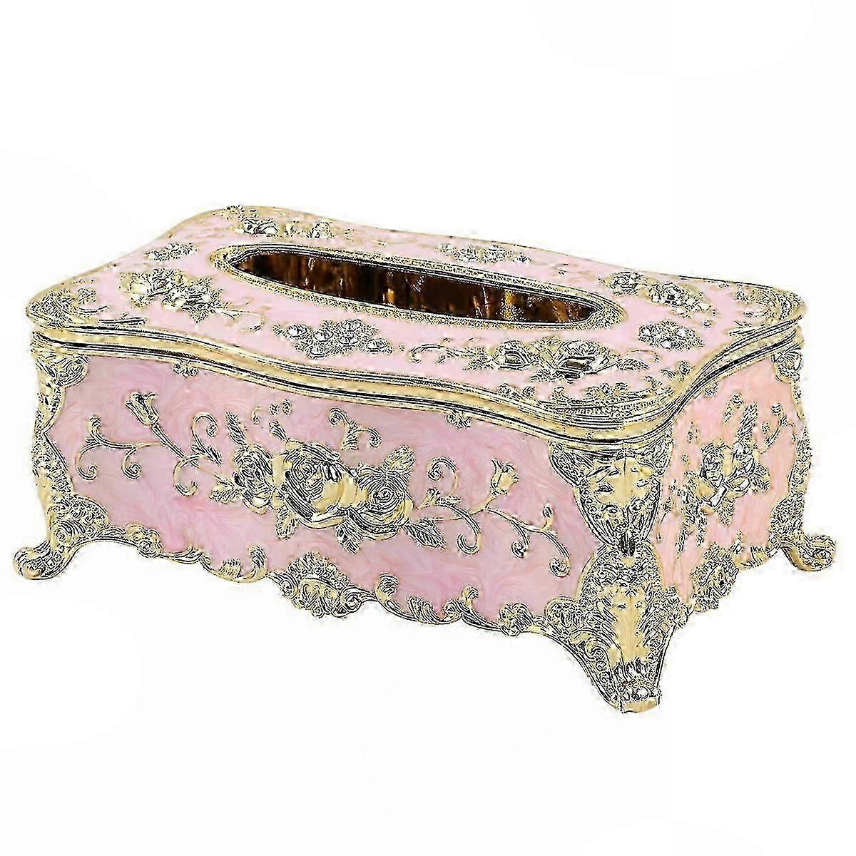 Pink Acrylic Tissue Box Rectangular