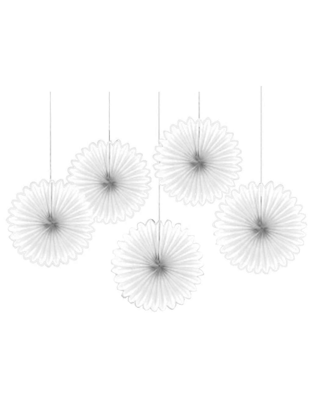 White rosette hanging decorations