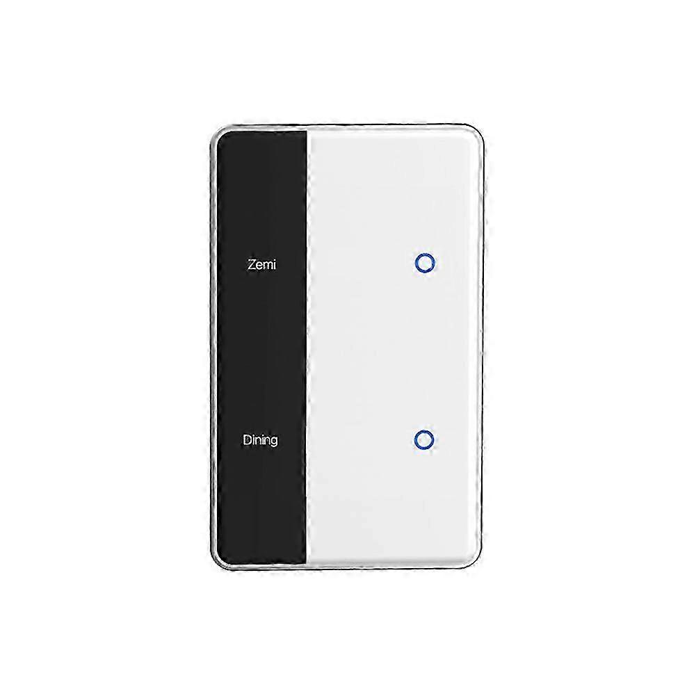 TUYA Zigbee DIY Name Switch 2-gang Smart Touchscreen Switch-SSZFV