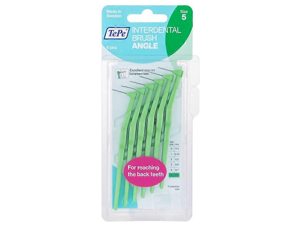 Angle Interdental Brush ( 6 Pcs ) 0.8 mm zelený