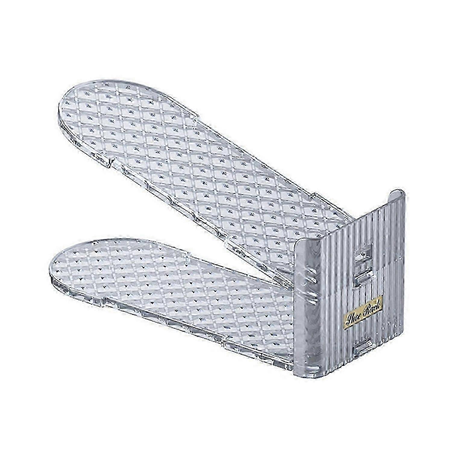 Shoe Slots Organizer. Space-Saving Stackers (Clear. 3 Pack) B