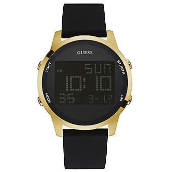 Guess watches gents satellite reloj para Hombre Digital de Cuarzo con brazalete de Silicona W0787G1