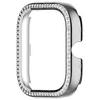 Silver Glitter Diamond Case for Redmi Watch 5 and Watch 4, Sparkling Scratch‑Safe Bling Cover for Women Girls