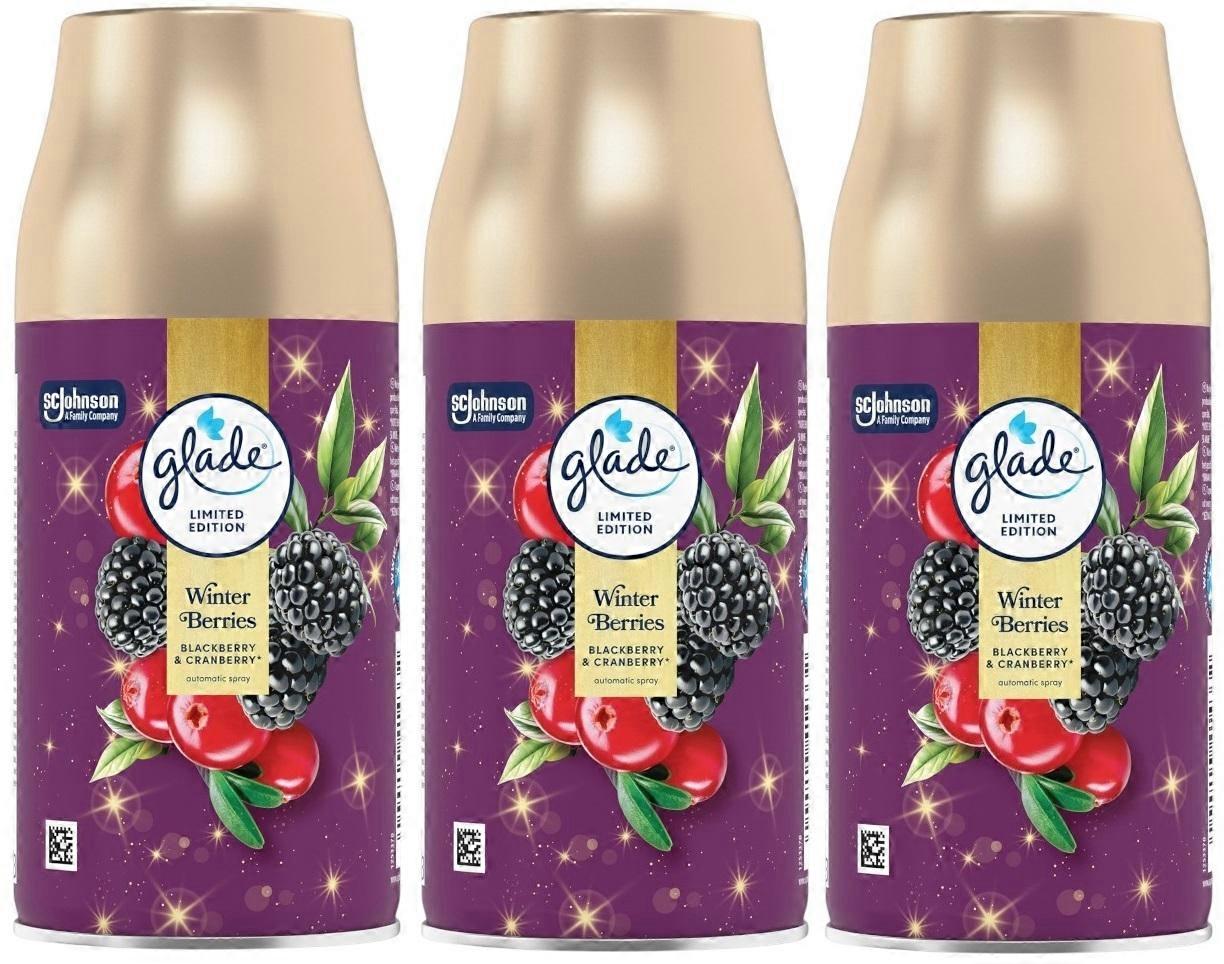 3 x Glade Automatic Spray Refill 269ml - Winter Berries