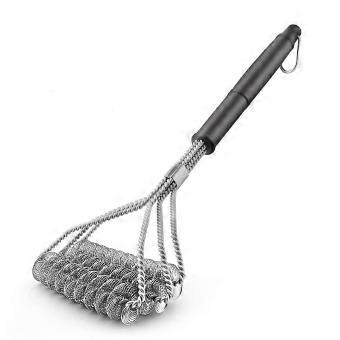 Grill Brush Safe Grill Brush Hairless With Triple Stainless Steel Scrub Heads 17 Inch Grill Cleaning Brush 334.
