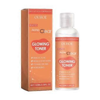 OUHOE Glowing Toner, reduziert Aknenarben, reinigt sanft, verfeinert die Poren, auch bei geschlossenem Mund