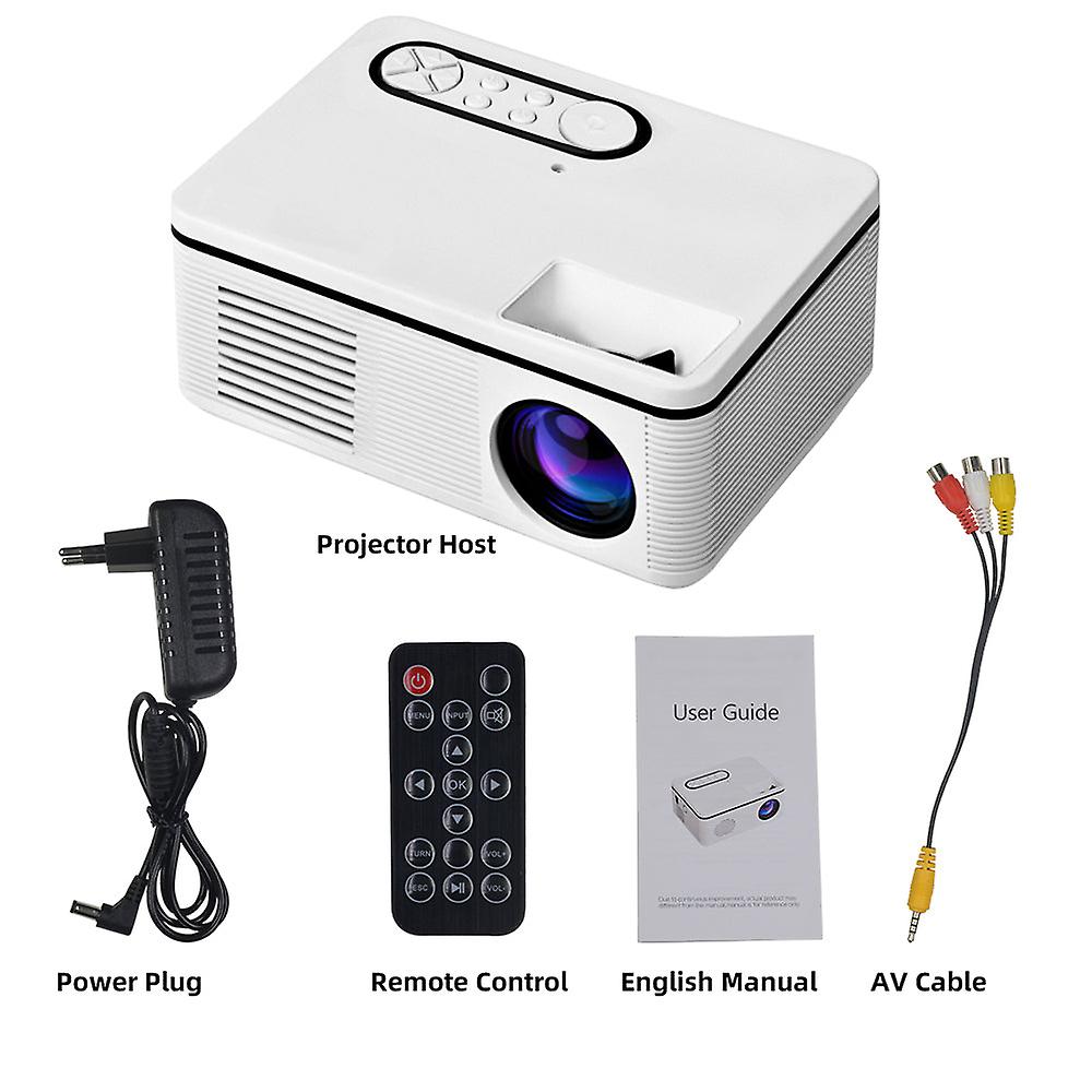 S361 Portable Mini Led Projector Hdmi-compatible Supports Hd 1080p Video Player Home Media Player Built-in Speaker