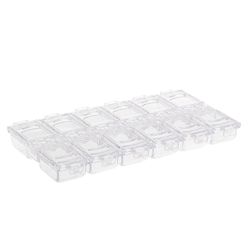 Empty Storage Container Box Case for Nail Art Tips Rhinestone  Clear