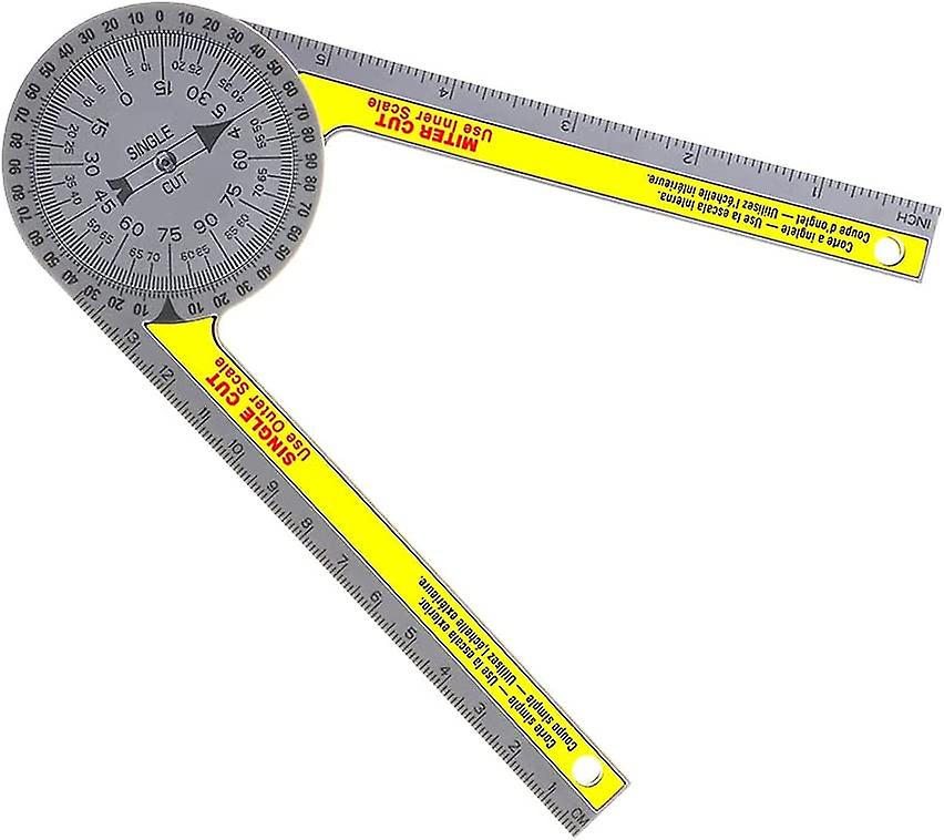 Plastic Angle Detection Ruler,  Miter Saw Protractor Miter Saw Protractor Tool Portable Angle Finder Bevel Tool for Most Building Trade Professionals(