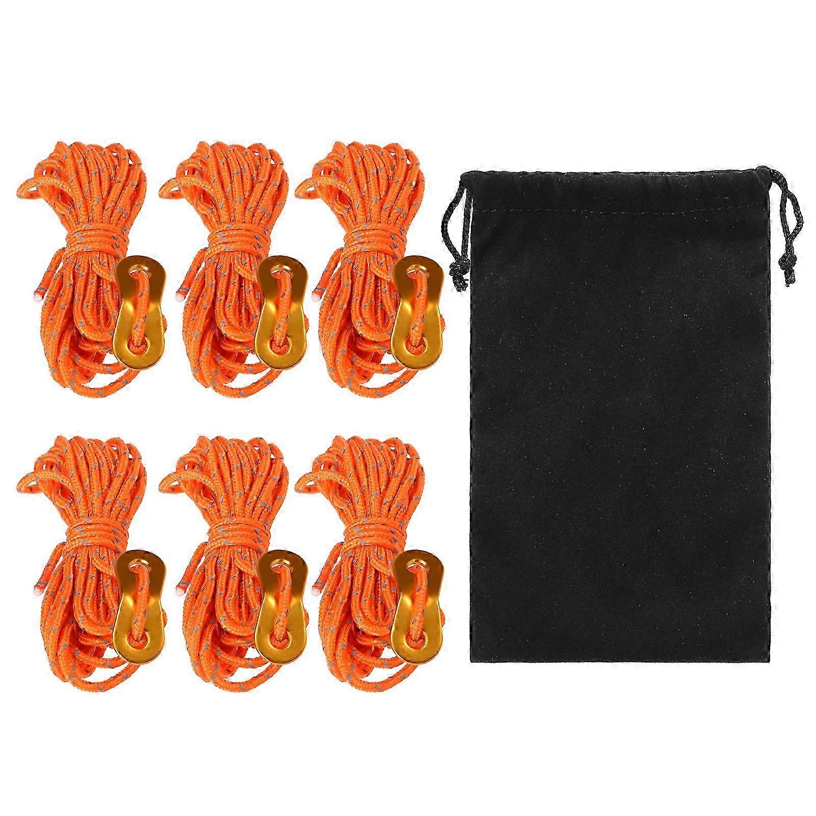 3mm 13ft Tent Cord Tensioner Set Reflective Rope With Adjuster Camping Canopy Tent Guyline
