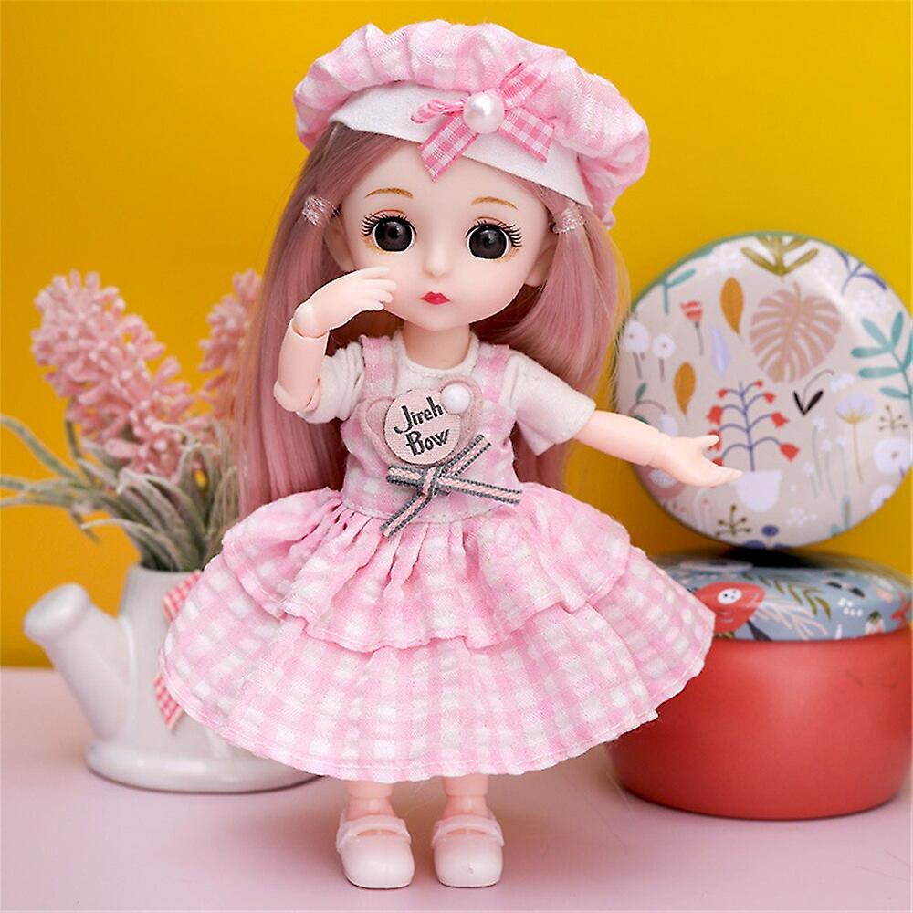 16Cm 1/12 Bjd Doll With Clothes And Shoes Movable 13 Joints Cute