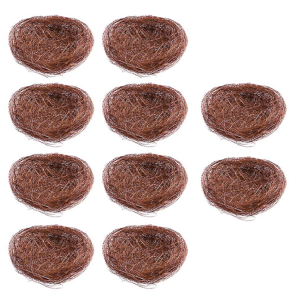 10 Pcs Practical Bird Nest Artificial Birds Nest Hemp Thread Birds Nest Ornament