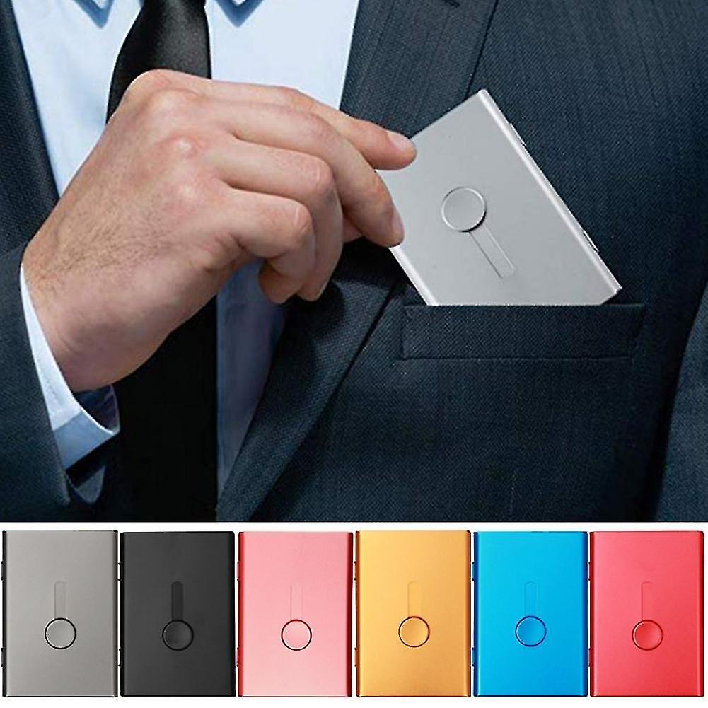 Gold Thin Sliding Stainless Steel Id Card Holders