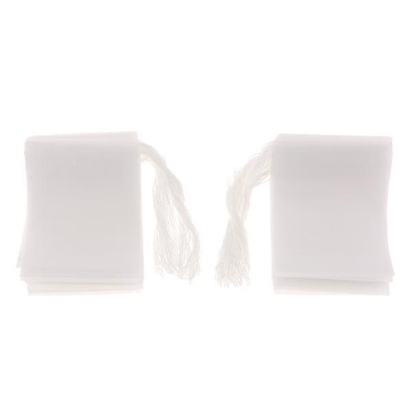 2x100 Pieces Disposable Tea Filter Bags Empty Tea Bags Drawstring 5x6cm
