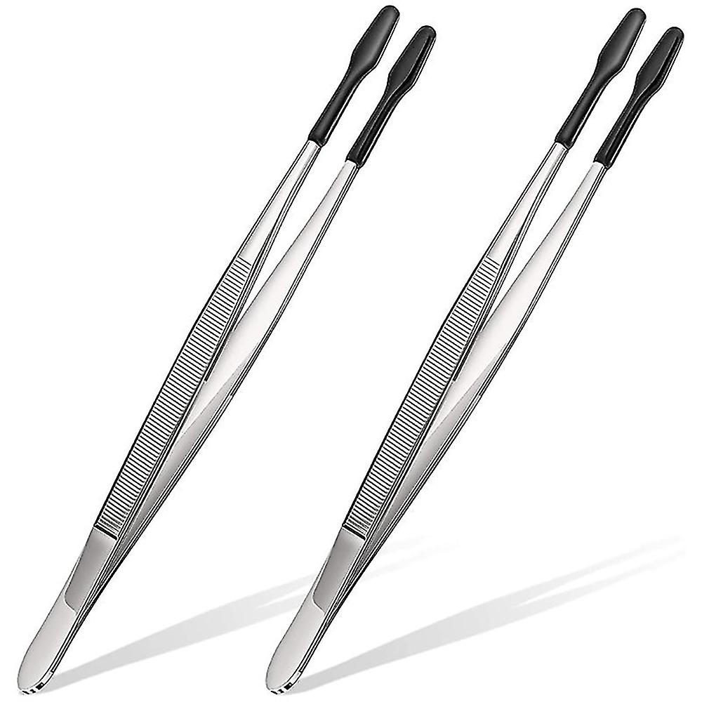 2 pieces rubber tip tweezers