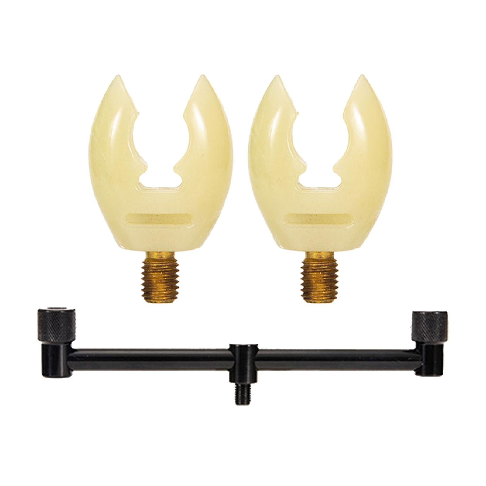 Aluminiumlegering Hengel Butt Rest Vissen Buzz Bar Karper Uitrusting Uitrusting 25cm Lichtgevend Wit