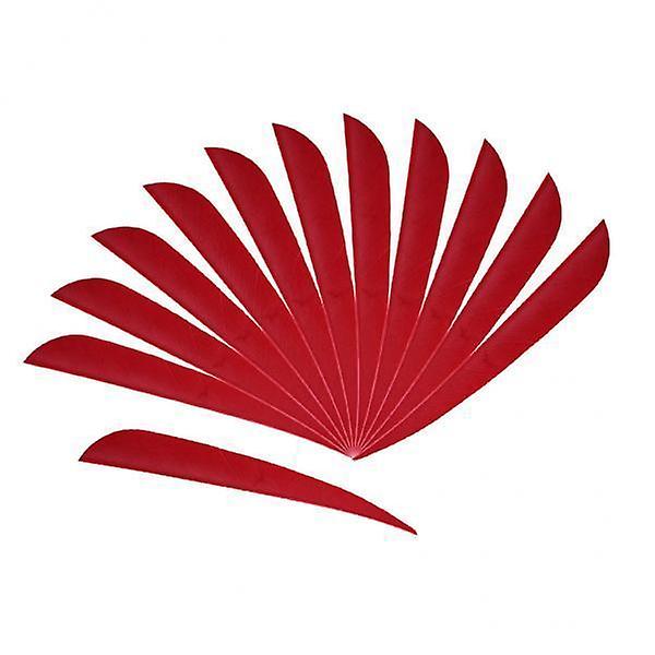2x12Pcs 5 inch Fletching Arrow Feathers Archery Turkey Feathers Red