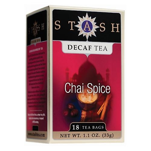 Stash Tee Schwarzer Tee entkoffeiniertes Chai Gewürz, 18 Count (1er Packung)