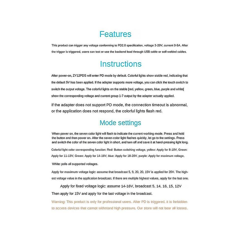 2 Pcs Zy12pdn Usb-c Pd2.0/3.0 To Dc Converter Power Supply Module Fast Charge Trigger Poll Polling