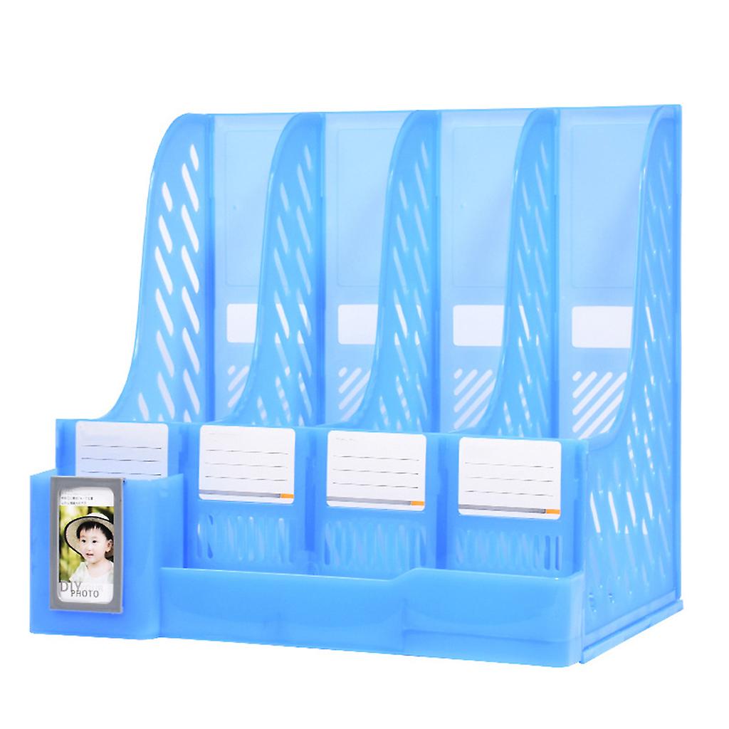 Tabletop File Organizer Holder 4-layer Vertical File Holder Document Organizer