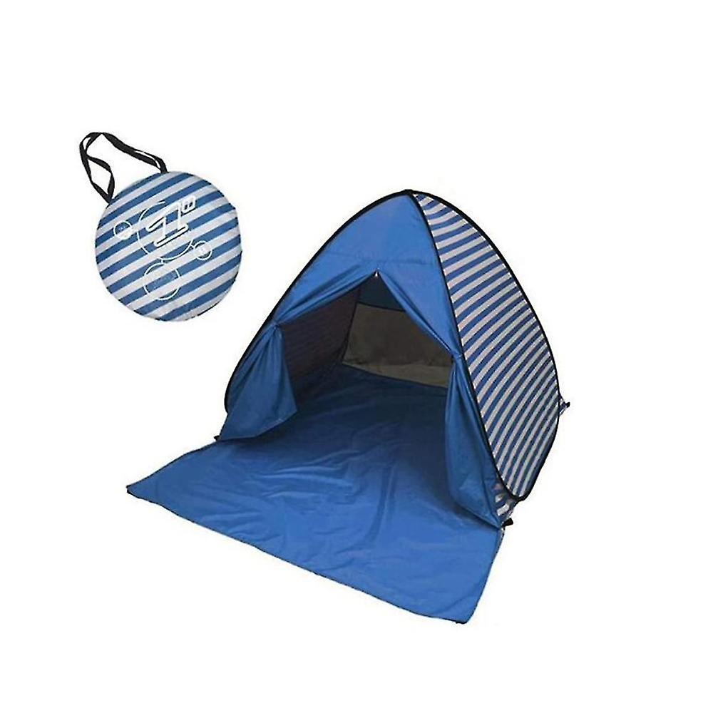 Stripe Style Self Up Beach Tent Uv Resistant Instant Portable Quick Cabin Shade For 2-3 People
