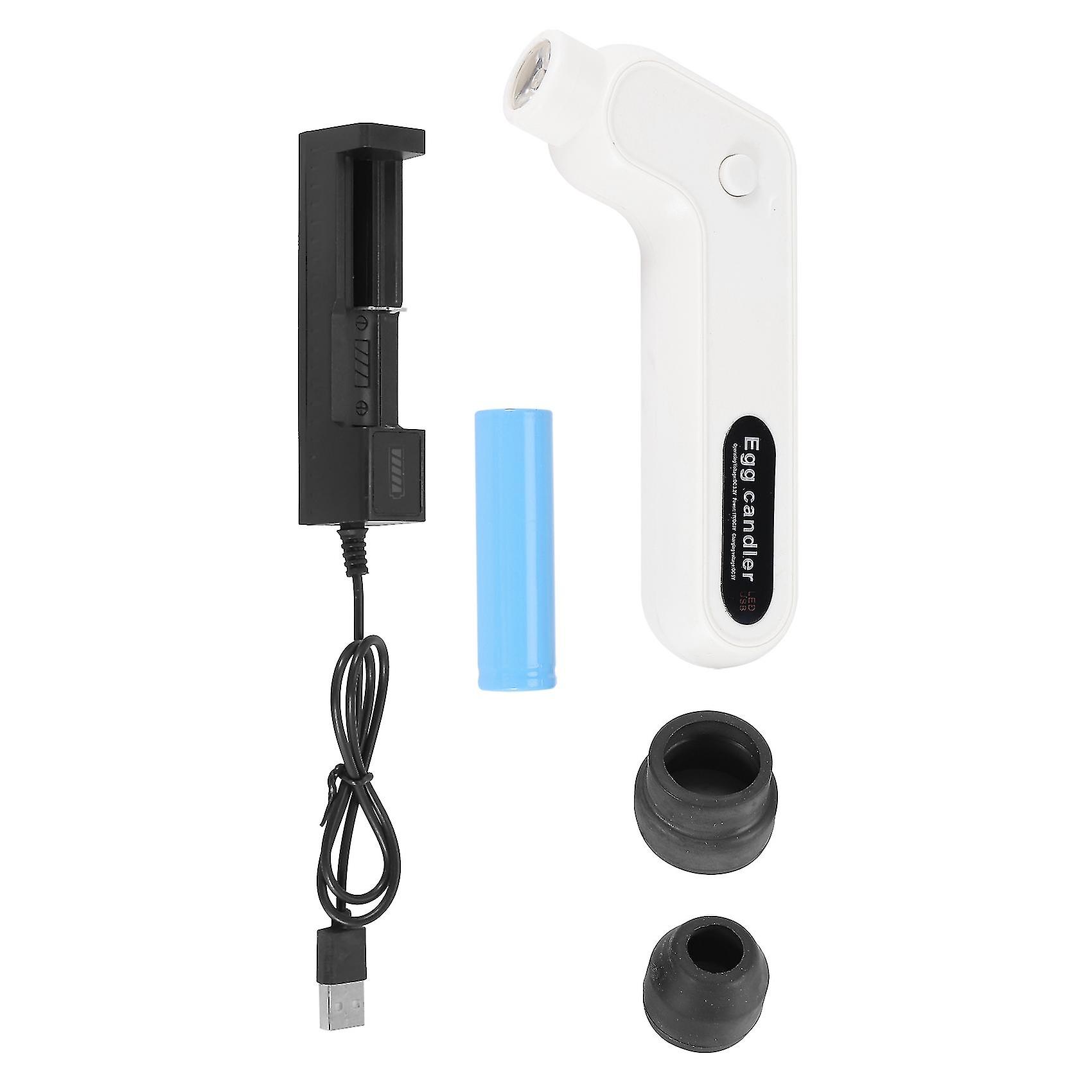 Egg Candler Tester Rechargeable Wireless Cool Light Incubator Candling Lamp With Two Soft Head Fit
