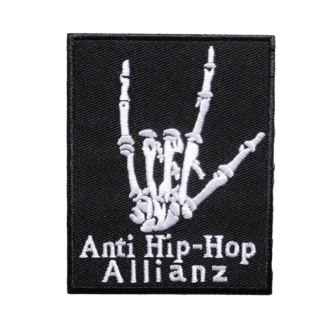 Patch / Iron-On Patch - Biker Quote Saying Anti Hip-Hop Alliance - Patches / Iron On