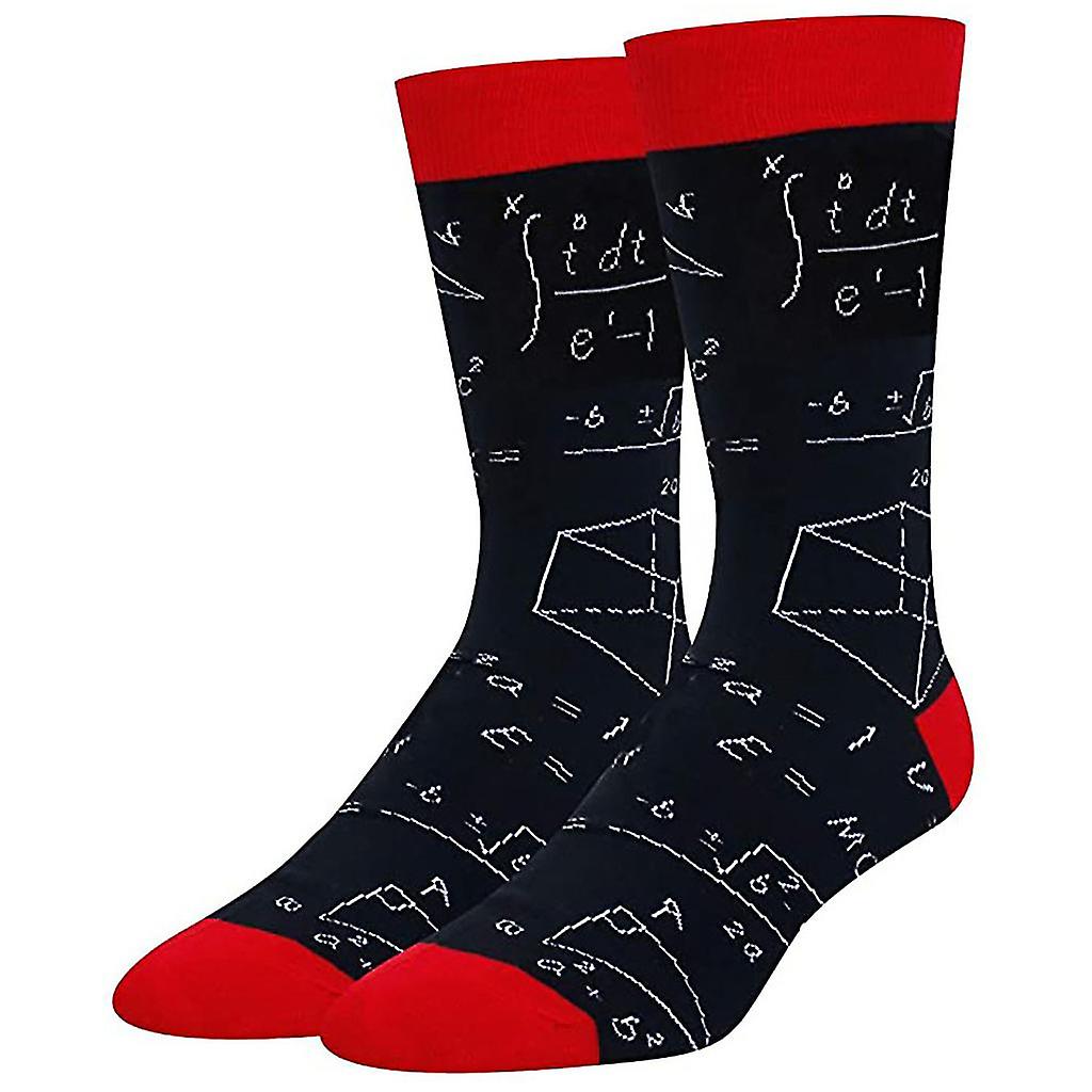 Bărbați femei Formula matematică imprimate echipaj șosete algebră geometrie abstract matematică casual amuzant noutate mid tub ciorapi ciorapi cadouri