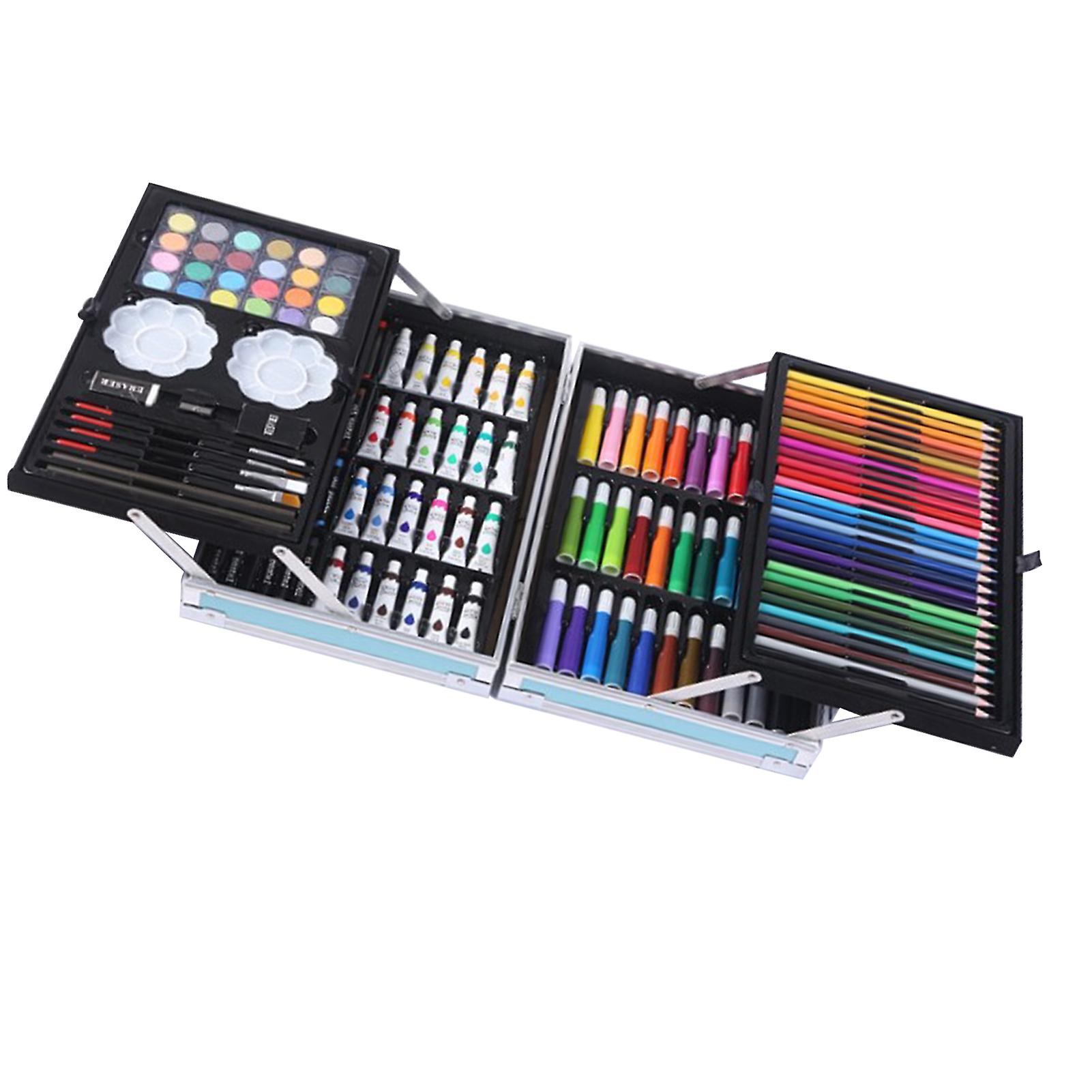 Drawing Art Box Double Layer Set 34.5x23x9cm for Painting
