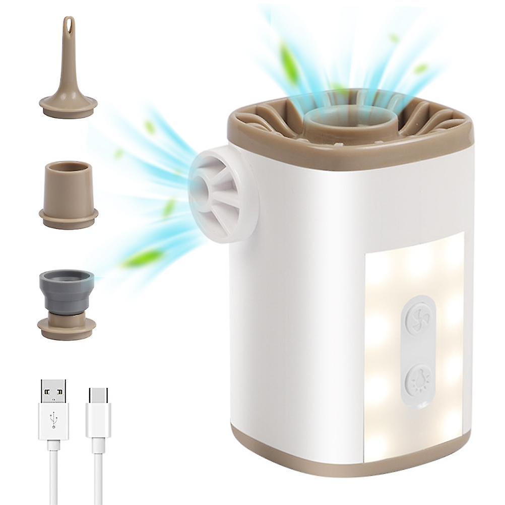 Pompe à air portable Pompe à air électrique sans fil avec lumière LED Batterie rechargeable Pompe à matelas à air Gonfleur ultraléger