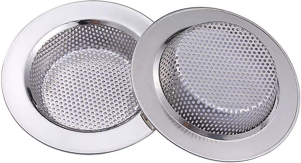 2 Stück Spülbeckensieb, Edelstahlspülbeckensieb, Metallbadspüle Siebfilter für Bad